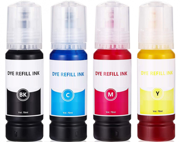 280 ml Nachfülltinte black, cyan, magenta, yellow für Epson Ecotank 104