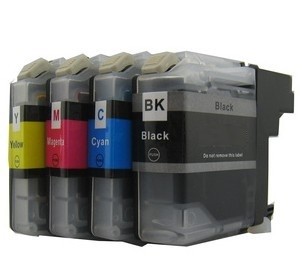 Kompatibles Druckerpatronen-Set Brother LC-127XL black, LC-125 XL, cyan, magenta, yellow