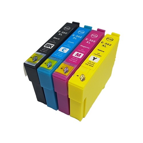 Druckerpatronen Set wie Epson 502 XL Black, Cyan, Magenta, Yellow - doppelte XL Füllmengen