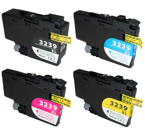 Kompatibles Druckerpatronen Set Brother LC-3239 XL-BK Black, Cyan, Magenta, Yellow