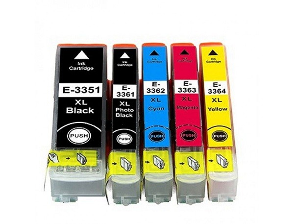 Kompatibles Druckerpatronen-Set Epson T3351 &amp; T3361, T3362, T3363, T3364, T33 XL, T3357