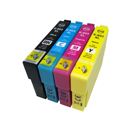 Kompatibles Druckerpatronen-Set Epson 603 XL Black, Cyan, Magenta, Yellow - XL Füllmenge