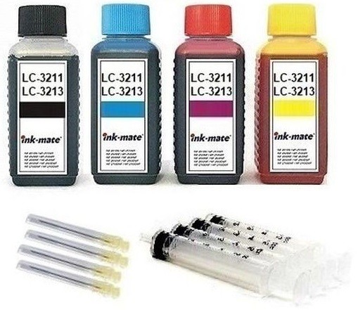 Tintenpatronen Nachfull Set Ink Mate Tinten Fur Brother Drucker Patronen Lc 3211 Lc 3213 4 X 100 Ml Ink Mate Tinten Black Cyan Magenta Yellow Fur Dcp J 572 772 774 Dw Mfc J 491 497 0 5 Dw