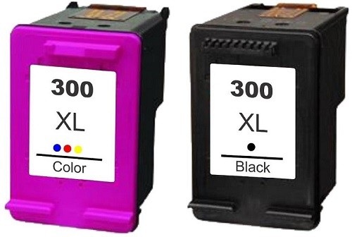 Refill Druckerpatronen Set HP 300 XL black & color - HP CC641EE + HP CC644EE