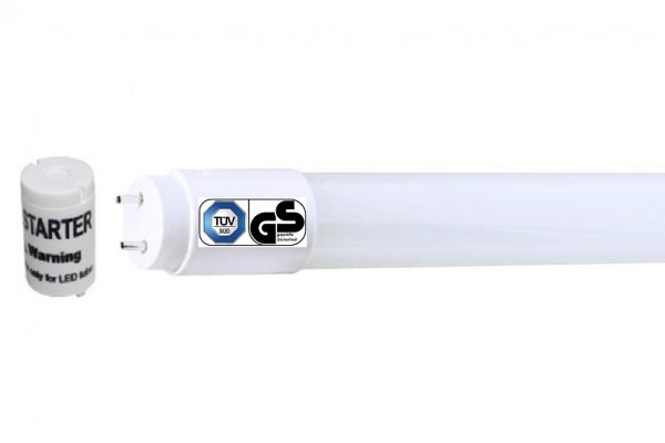 TÜV SÜD, GS - 120 cm LED-Röhre T8 - G13, 18 Watt, 330° Ausstrahlung, Tageslichtweiß 6000K