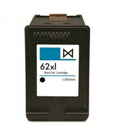 Druckerpatrone kompatibel zu HP 62 XL schwarz, black - C2P05AE, C2P04AE