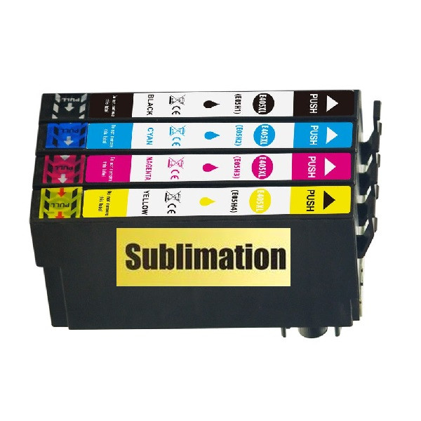Druckerpatronen Set 405XL schwarz, cyan, magenta, gelb mit Sublimationstinte für Epson