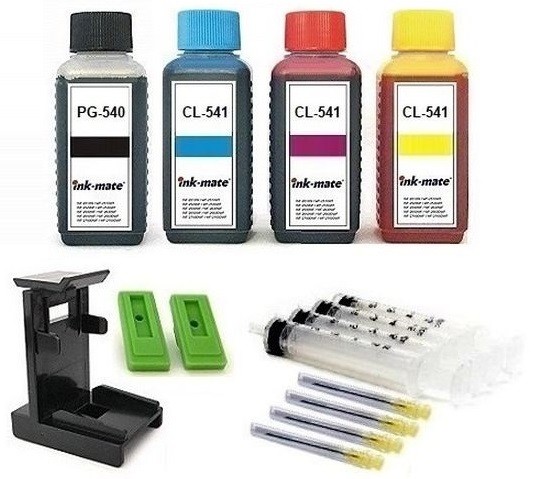 Nachfull Set Ink Mate Tinten Canon Drucker Patronen Pg 540 Cl 541 Xl Black Color Cyan Magenta Yellow Zubehor Nachfullen Fur Pixma Mg 2140 2150 2250 2255 3140 3150 3155 3250 3255 3550 3600 3640 3650 4140 4150 40 4250 Mx 370 375 395 435 454 4 Die