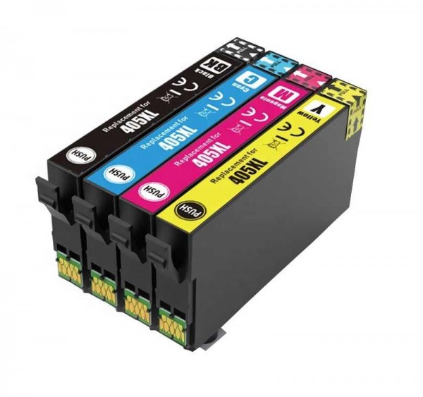 Kompatibles Druckerpatronen-Set Epson 405XL Black, Cyan, Magenta, Yellow - XL Füllmenge