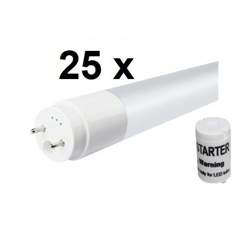 25 x 150 cm LED-Röhre T8 - G13, 20 Watt, 300° Ausstrahlung, Lichtfarbe Tageslichtweiß 6000K